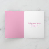 Roze Laarzen Meisjesachtige Benen Kerst Kaart (Binnen)