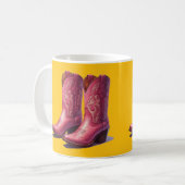 Roze laarzen mok! koffiemok (Voorkant links)