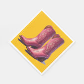 Roze laarzen servetten! servet (Hoek)