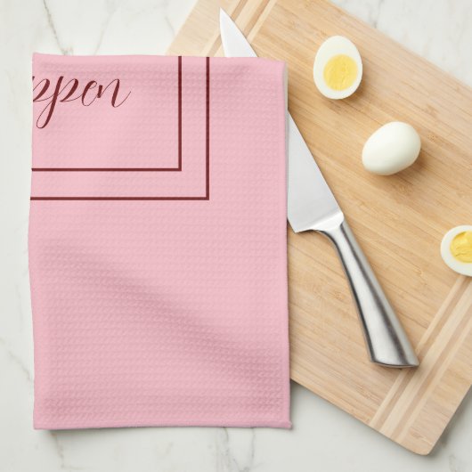 Roze laat het glanzen theedoek (Quarter Fold)