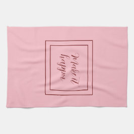 Roze laat het glanzen theedoek