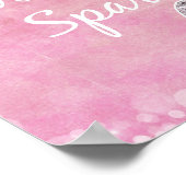 Roze Laat nooit iemand je lichtere citaat smaken Poster (Hoek)