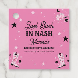Roze Laatste Bash in Nash Nashville Bachelorette Bedankjes Labels