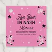 Roze Laatste Bash in Nash Nashville Bachelorette Bedankjes Labels (Voorkant)