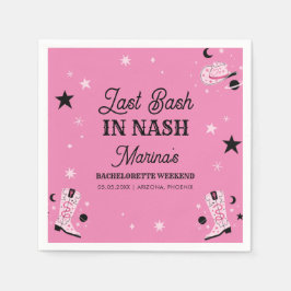 Roze Laatste Bash in Nash Nashville Bachelorette Servet