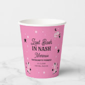 Roze laatste basis in Nash Nashville Bachelorette  Papieren Bekers (Voorkant)