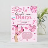 Roze Laatste Disco Bachelorette Weekend Nash Bash Kaart (Staand voorkant)