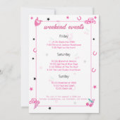 Roze Laatste Disco Bachelorette Weekend Route Kaart (Achterkant)