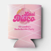 Roze Laatste Disco Retro 70's Bachelorette Party Blikjeskoeler (Achterkant)