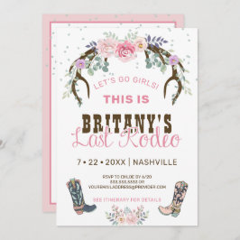 Roze laatste Rodeo Bachelorette Kaart