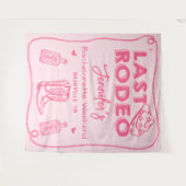 Roze Laatste Rodeo Cowgirl Bachelorette Weekend Wandkleed (Voorkant (horizontaal))