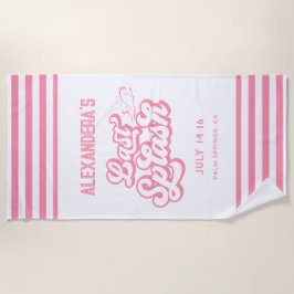 Roze Laatste splash Bachelorette Strandlaken