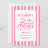 Roze laatste splash zwembad vrijgezellenfeest kaart (Voorkant)