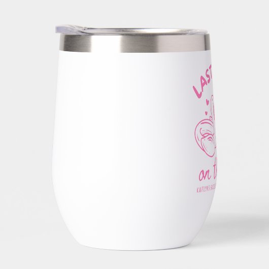 Roze Laatste Toast Bachelorette Wijn Tumbler (Rechts)