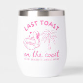 Roze Laatste Toast Bachelorette Wijn Tumbler (Voorkant)