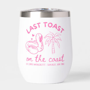 Roze Laatste Toast Bachelorette Wijn Tumbler
