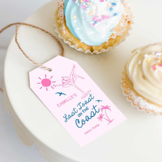 Roze Laatste Toast Op De Kust Bachelorette Cadeaulabel