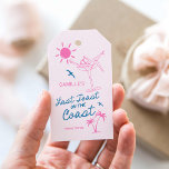 Roze Laatste Toast Op De Kust Bachelorette Cadeaulabel<br><div class="desc">Verhoog je vrijgezellenfeest met onze Last Toast Pink Gift Labels! Perfect voor uw gunsten,  het is een leuke en levendige aanvulling op uw viering. Bijpassende items in Cava party design.</div>