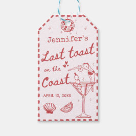 Roze Laatste Toast Op De Kust Bachelorette Cadeaulabel