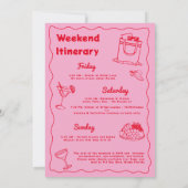 Roze laatste toast op de kust Bachelorette weekend Kaart (Achterkant)