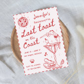 Roze laatste toast op de kust Bachelorette weekend Kaart