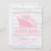 Roze laatste zeiltocht voor de sluier Bachelorette Kaart (Voorkant)
