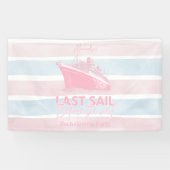 Roze laatste zeiltocht voor de sluier Bachelorette Spandoek (Horizontaal)