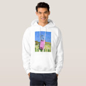 Roze label hoodie (Voorkant volledig)