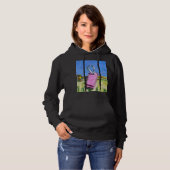 Roze label hoodie (Voorkant volledig)