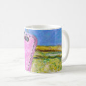 Roze label koffiemok (Voorkant rechts)