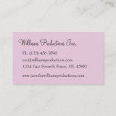  roze label lintlint Visitekaartjes (Achterkant)