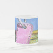Roze Label Matglas Koffiemok (Center)