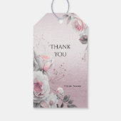 Roze Label met Floral Cadeaus Cadeaulabel (Achterkant)