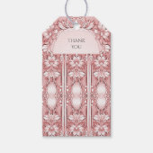 Roze Label met Floral Gift Cadeaulabel (Voorkant)