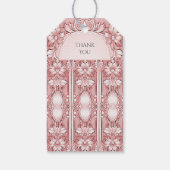 Roze Label met Floral Gift Cadeaulabel (Achterkant)