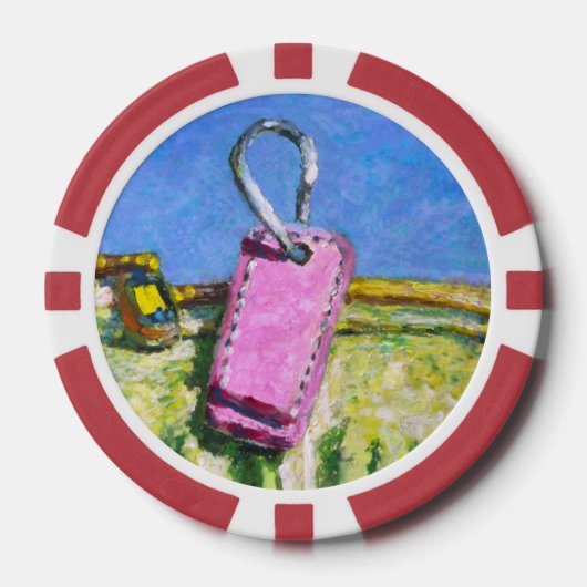 Roze Label Poker Chips (Voorkant)