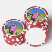 Roze Label Poker Chips (Opstapeling)