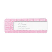 Roze label retouradres (Voorkant)