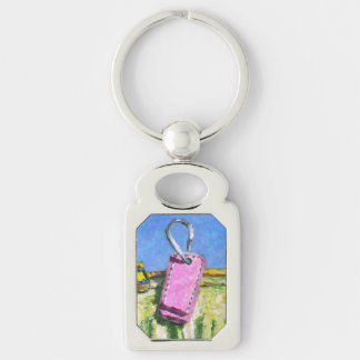 Roze Label Sleutelhanger