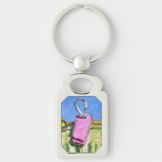 Roze Label Sleutelhanger (Voorkant)