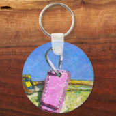 Roze Label Sleutelhanger (Achterkant)