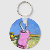Roze Label Sleutelhanger (Achterkant)