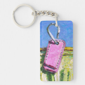 Roze Label Sleutelhanger