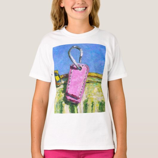 Roze Label T-shirt (Voorkant)