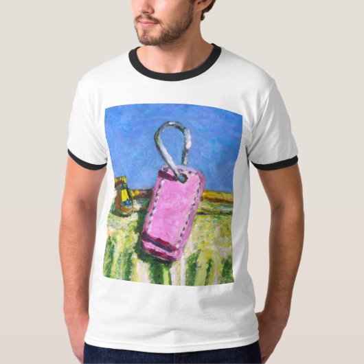 Roze label t-shirt (Voorkant)