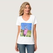 Roze label t-shirt (Voorkant volledig)