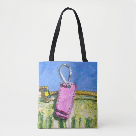 Roze Label Tote Bag (Voorkant)