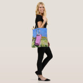 Roze Label Tote Bag (Op model)