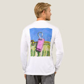 Roze label Tri-Blend shirt (Achterkant)