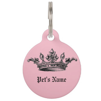 Roze Label van identiteitskaart van de Naam van he Huisdierpenning